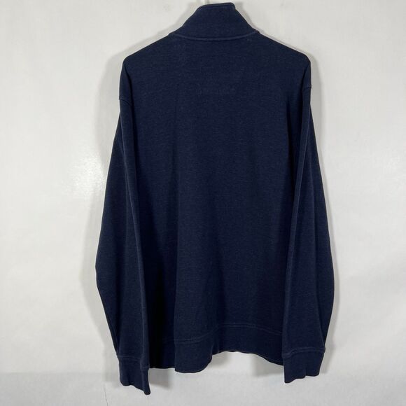 Brooks Brothers Mock Neck Henley Sweater Mens Size XL Blue Embroidered Logo LS - Picture 9 of 11